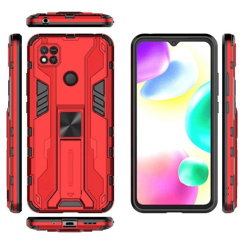 Hard odolný hybridní kryt na Xiaomi Redmi 10A - červený