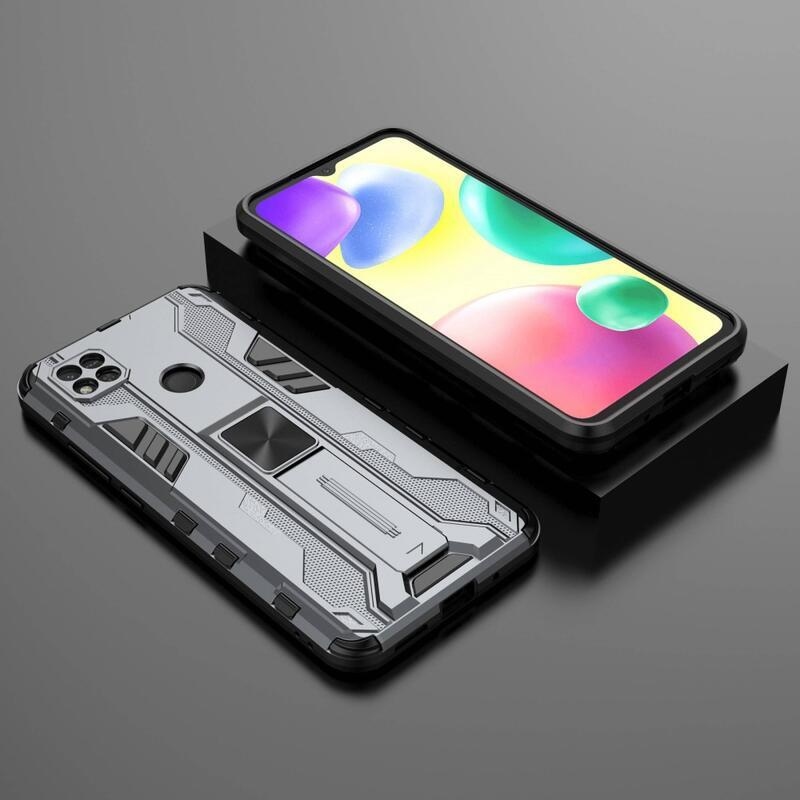 Hard odolný hybridní kryt na Xiaomi Redmi 10A - šedý