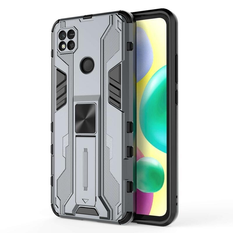 Hard odolný hybridní kryt na Xiaomi Redmi 10A - šedý