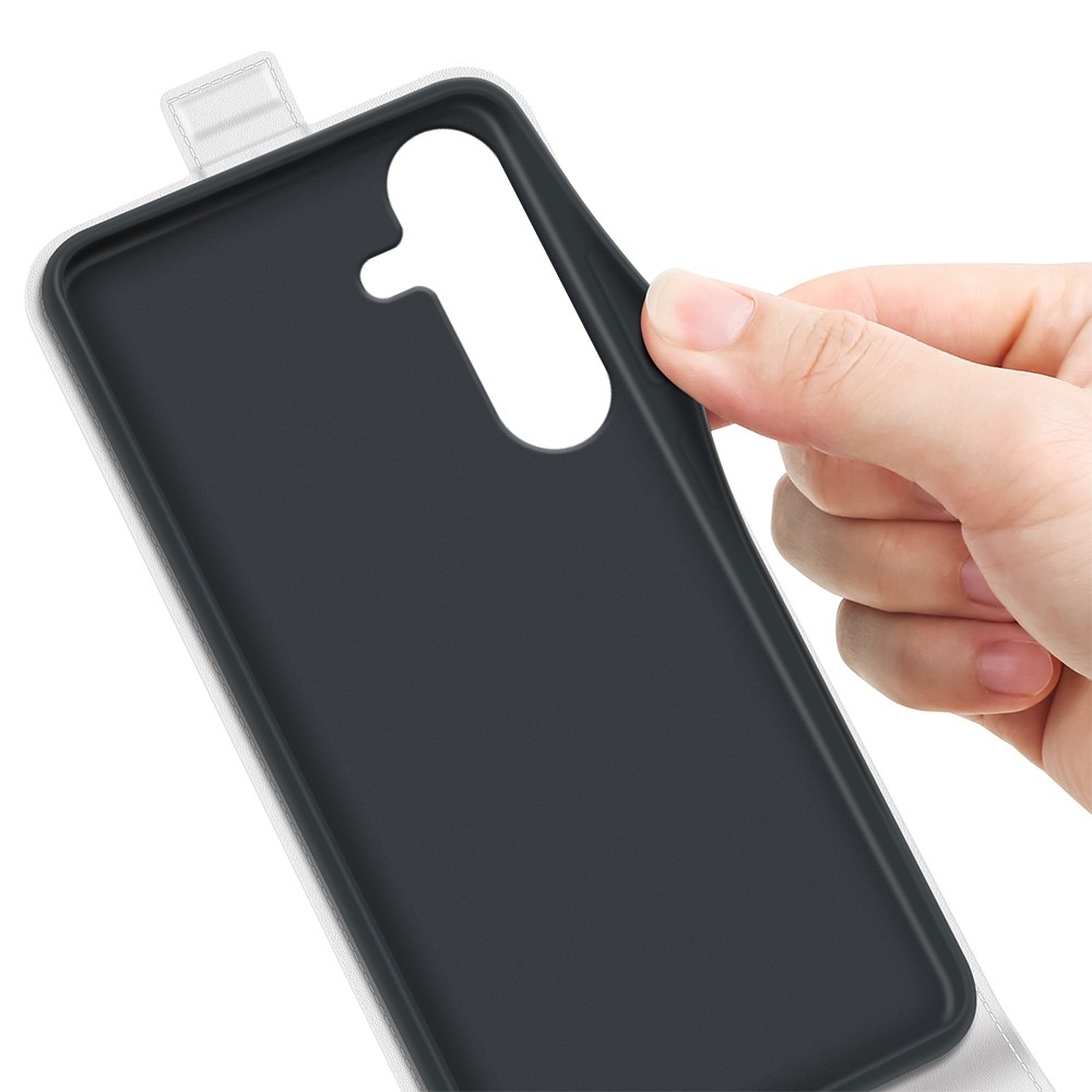 Vertical knížkové pouzdro na Samsung Galaxy S25 - bílé
