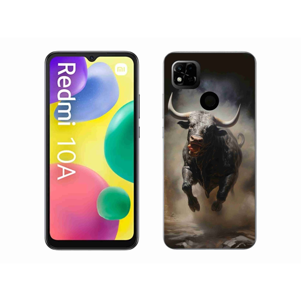 Gelový kryt mmCase na Xiaomi Redmi 10A - rozzuřený býk