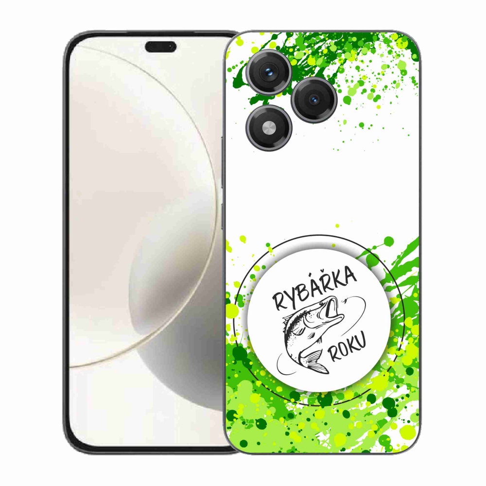 Gelový kryt mmCase na Honor 400 Lite - rybářka roku bílé pozadí