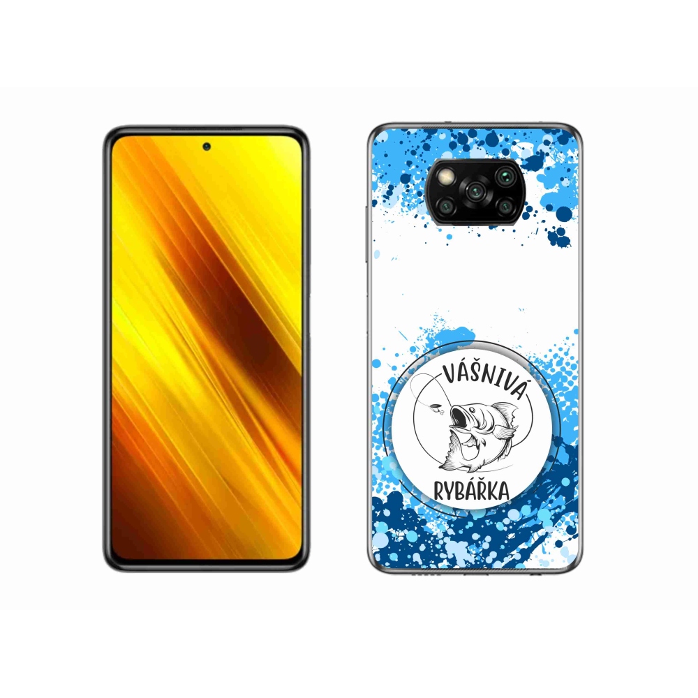 Gelový kryt mmCase na Xiaomi Poco X3 Pro - vášnivá rybářka bílé pozadí