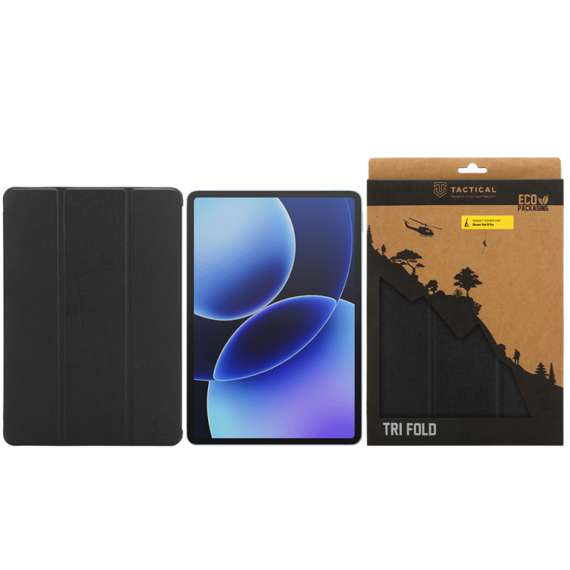 Tactical Book Tri Fold Pouzdro pro Xiaomi Pad 8 Pro Black