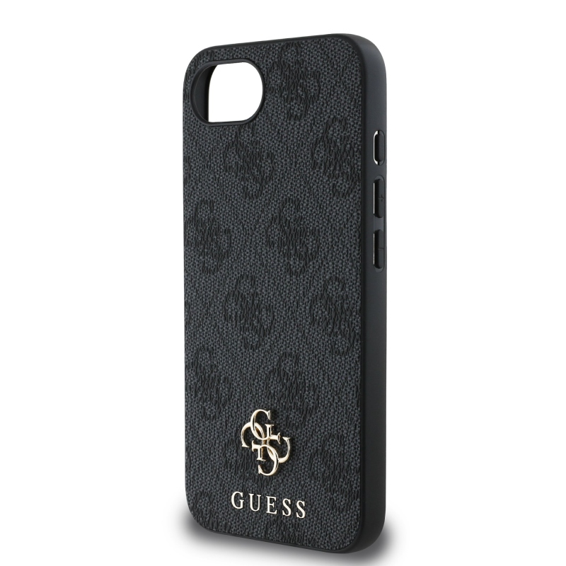 Guess PU 4G Small Metal Logo MagSafe Zadní Kryt pro iPhone SE4 Grey