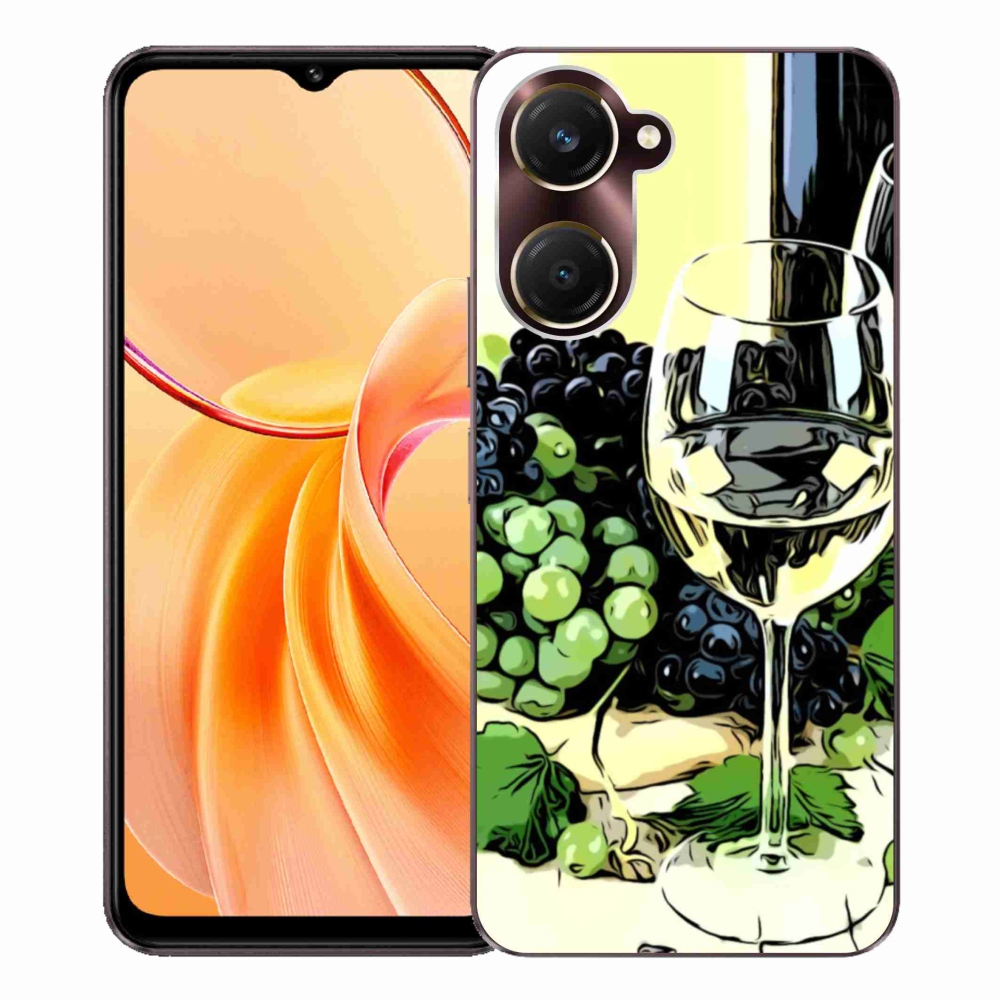 Gelový kryt mmCase na Vivo Y28s 5G - sklenka vína