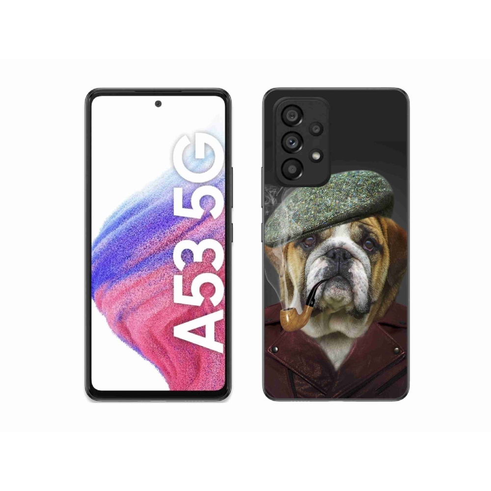 Gelový kryt mmCase na Samsung Galaxy A53 5G - pes s fajfkou