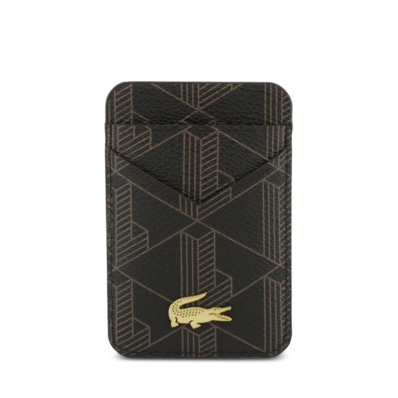 Lacoste PVC Blend MagSafe Zadní Kryt + Peněženka pro iPhone 17 Pro Max Brown