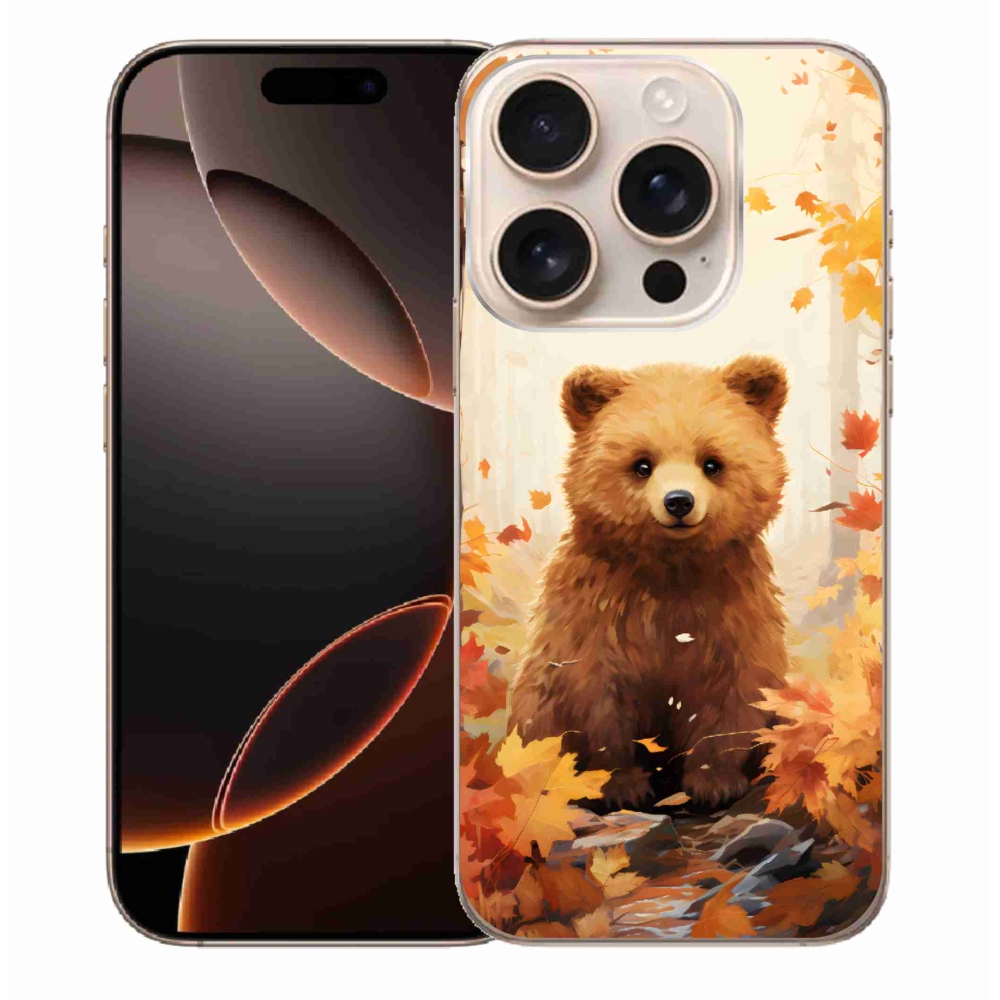 Gelový kryt mmCase na iPhone 16 Pro Max - medvěd v lese