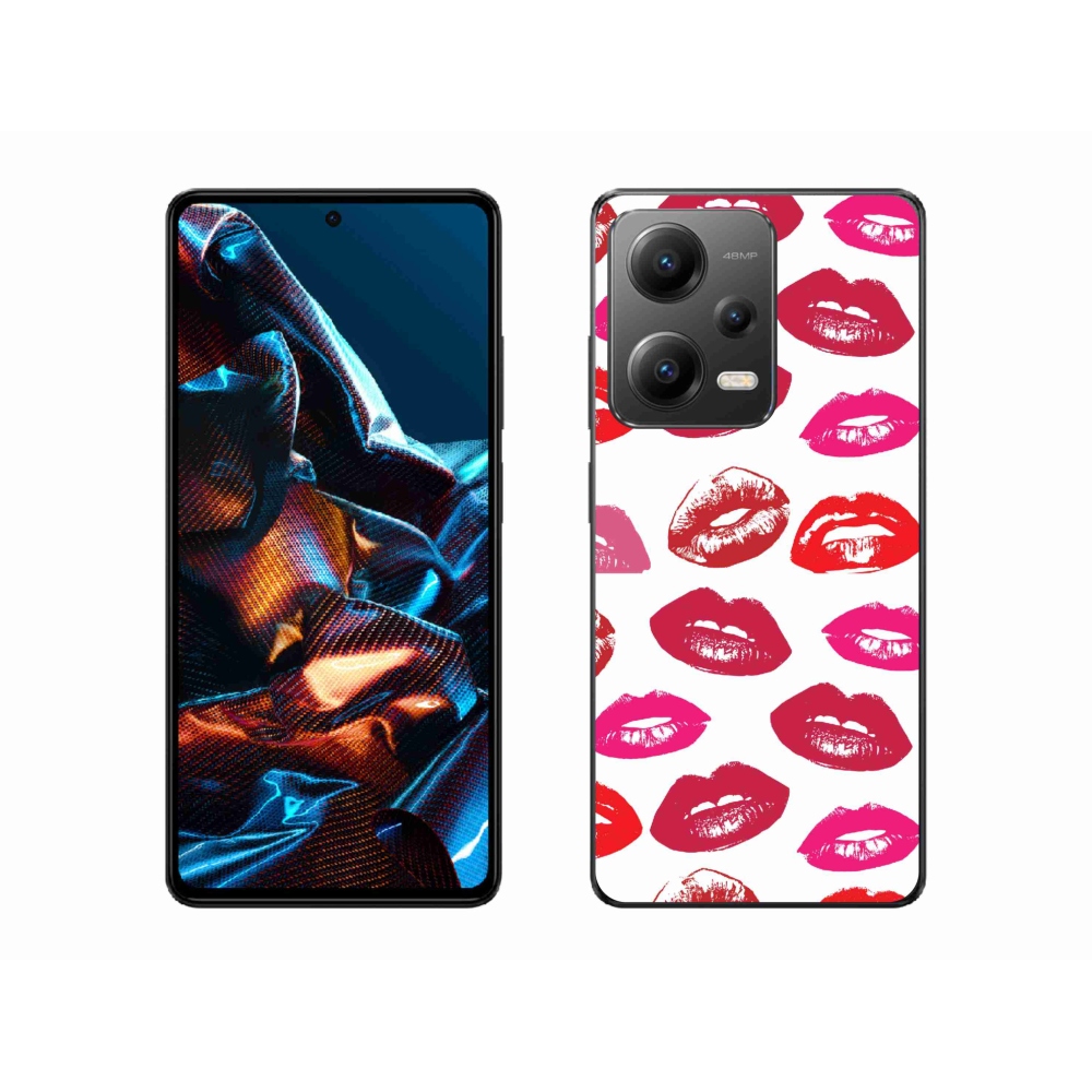 Gelový kryt mmCase na mobil Xiaomi Redmi Note 12 Pro 5G - rty