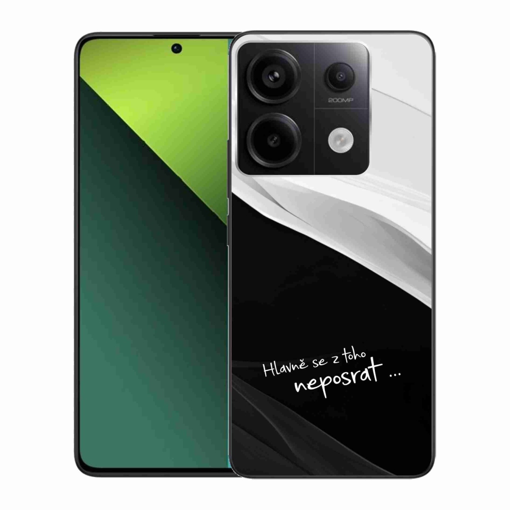 Gelový kryt mmCase na Xiaomi Redmi Note 13 Pro 5G/Poco X6 5G - vtipný text 13 černobílé pozadí