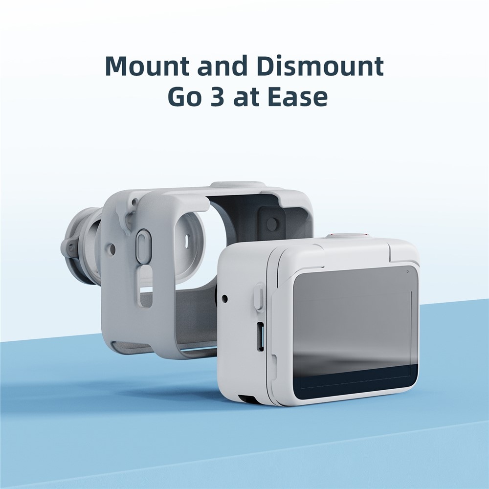 Silikonový ochranný obal AMAGISN s poutkem pro Insta360 GO 3S - černé