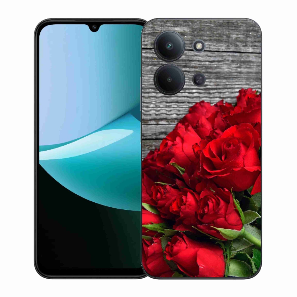 Gelový kryt mmCase na Xiaomi Redmi 15C 4G (171mm)/Poco C85 4G (171mm) - červené růže