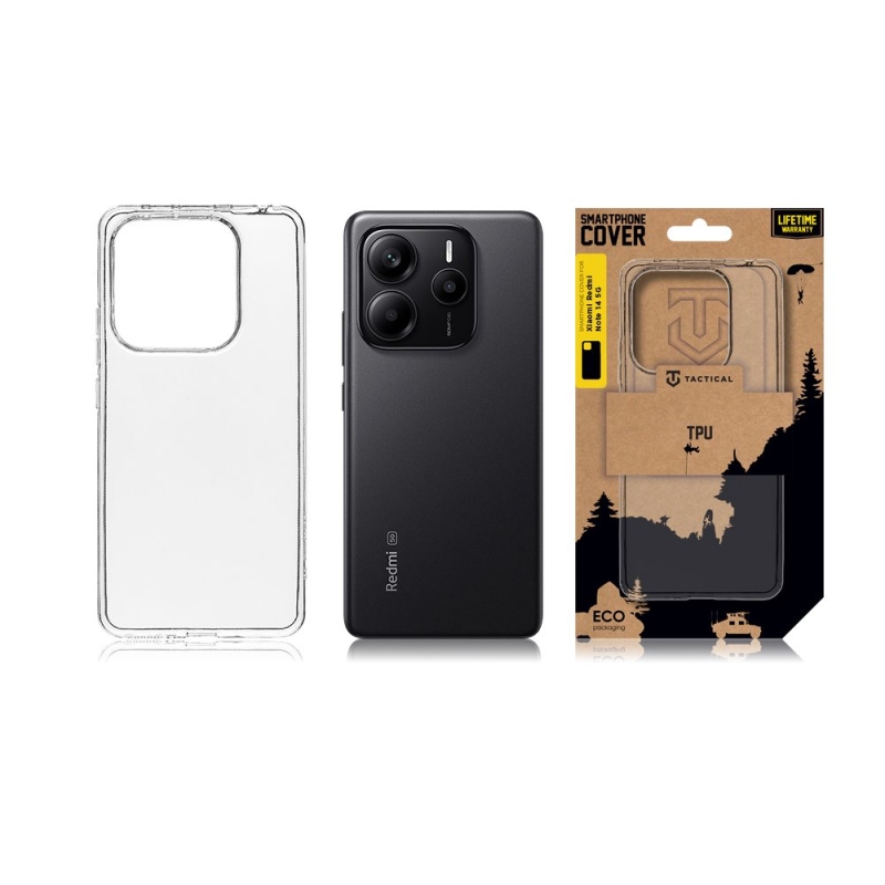 Tactical TPU Kryt pro Xiaomi Redmi Note 14 5G Transparent