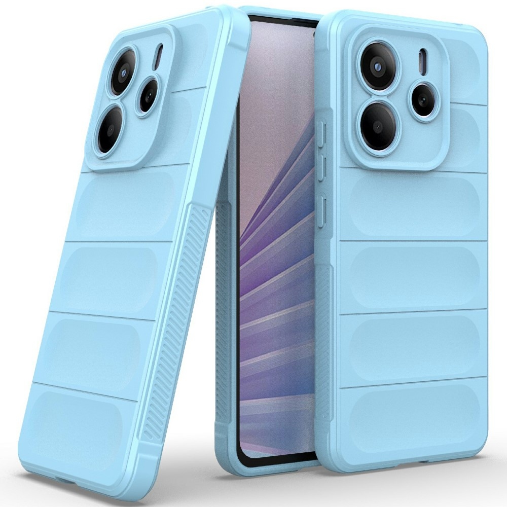 Rugg odolný gelový obal na Xiaomi Redmi Note 14 5G - světlemodrý