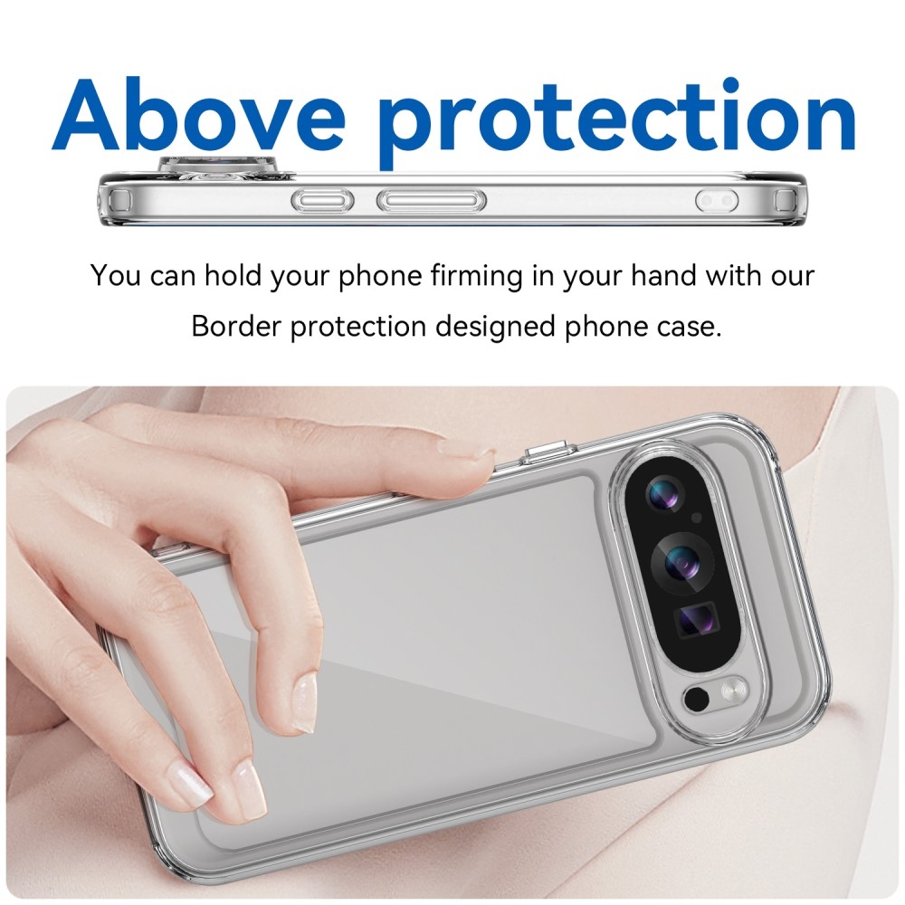 Gelový obal s pevnými zády na Google Pixel 9/9 Pro - průhledný