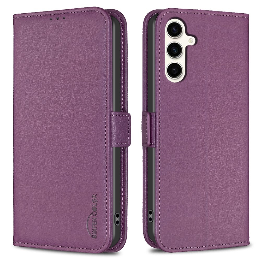 BNF knížkové pouzdro na Samsung Galaxy S24 FE - tmavěfialové