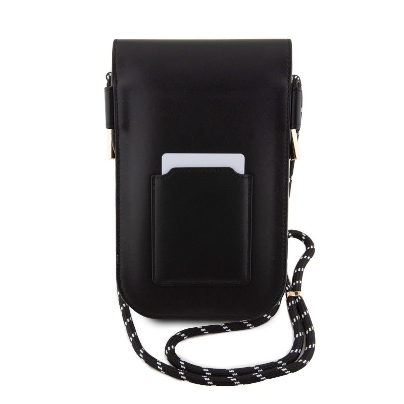 Hello Kitty PU Leather Daydreaming Logo Taška na Telefon Black