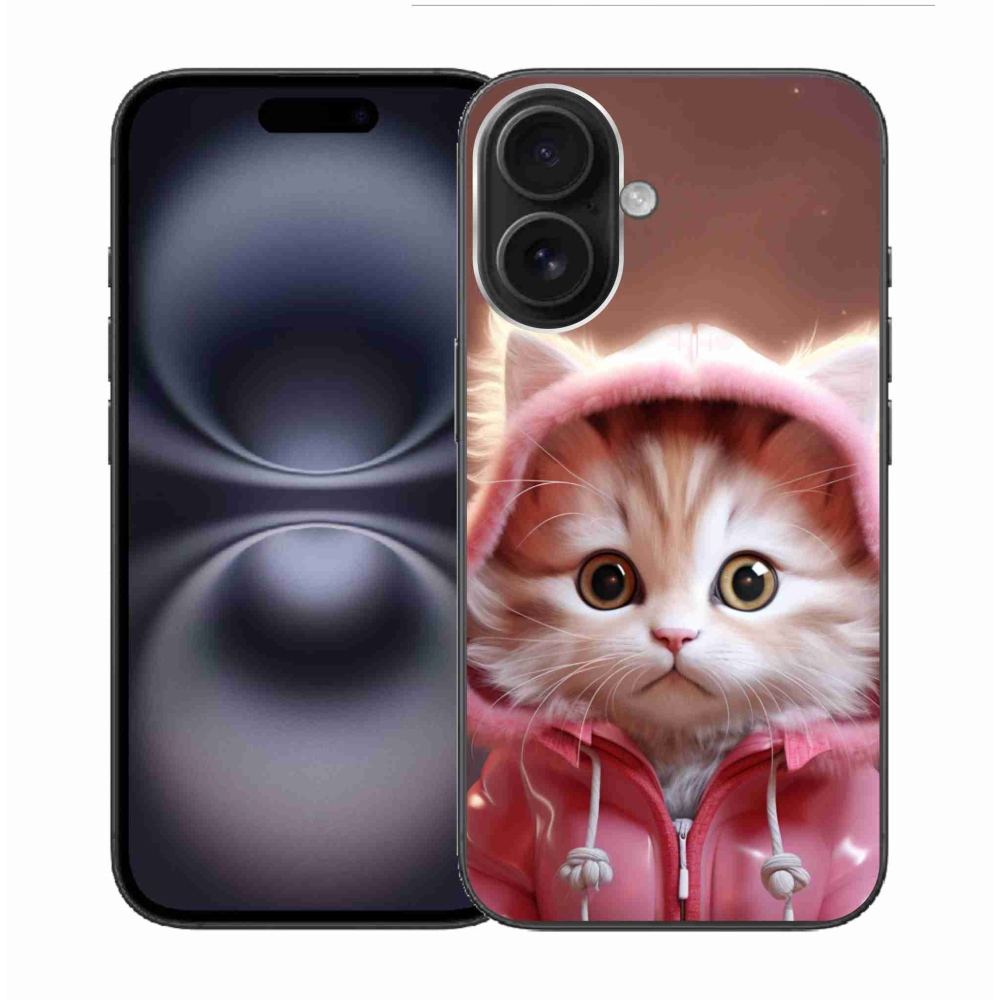 Gelový kryt mmCase na iPhone 16 - roztomilé kotě 3
