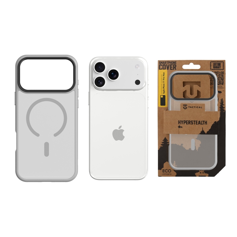 Tactical MagForce Hyperstealth Kryt pro iPhone 17 Pro Max Light Grey