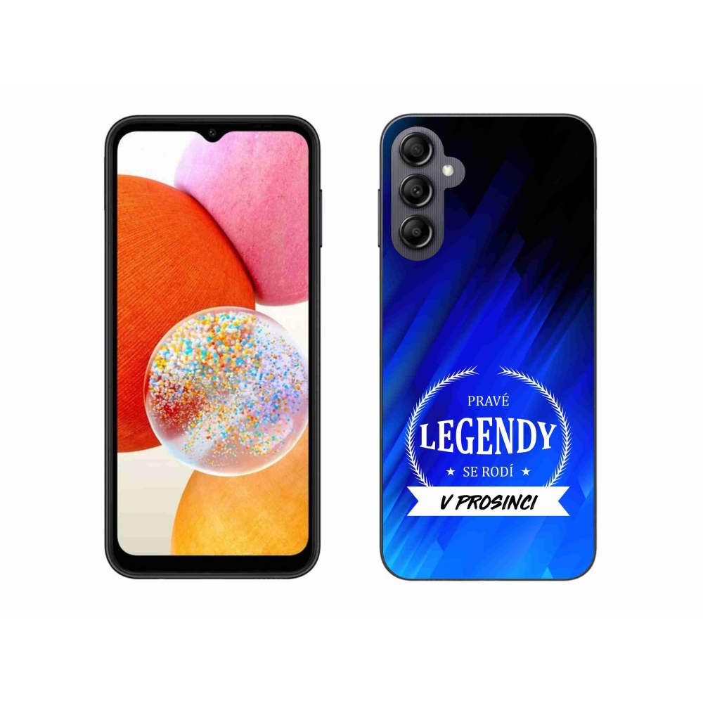 Gelový kryt mmCase na Samsung Galaxy A14 4G/5G - legendy v prosinci modré pozadí