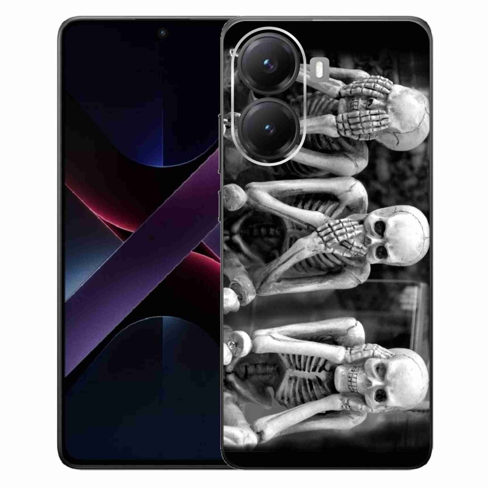Gelový kryt mmCase na Xiaomi Poco X7 Pro 5G - kostlivci
