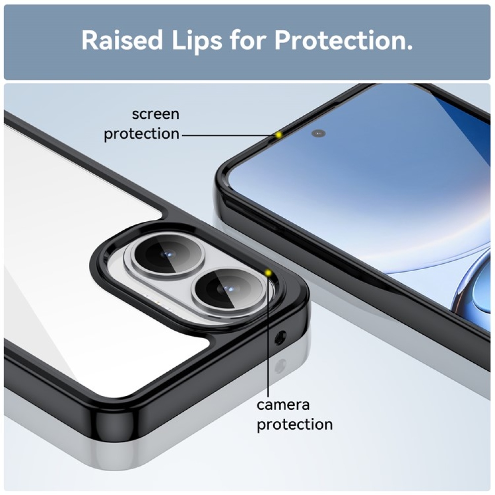 Gelový obal s pevnými zády na Xiaomi Poco F7 5G - černý