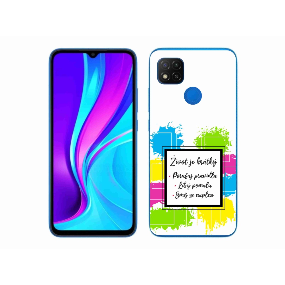 Gelový kryt mmCase na Xiaomi Redmi 9C - citát 5 bílé pozadí