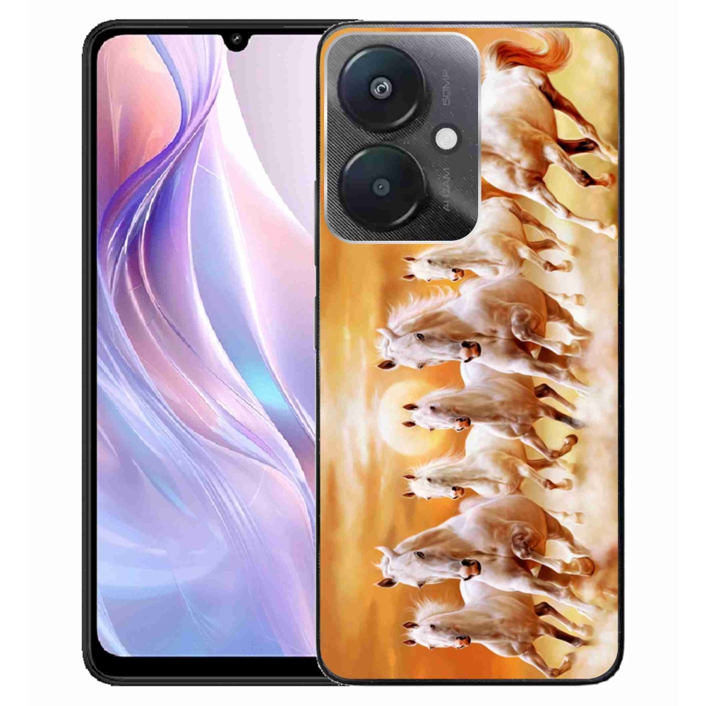 Gelový obal mmCase na Xiaomi Redmi 13C 5G - koně 2