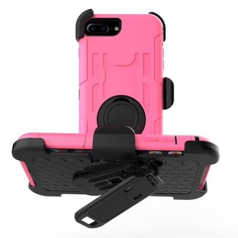 Heavy odolný hybridní obal na iPhone 7 Plus a 8 Plus - růžový