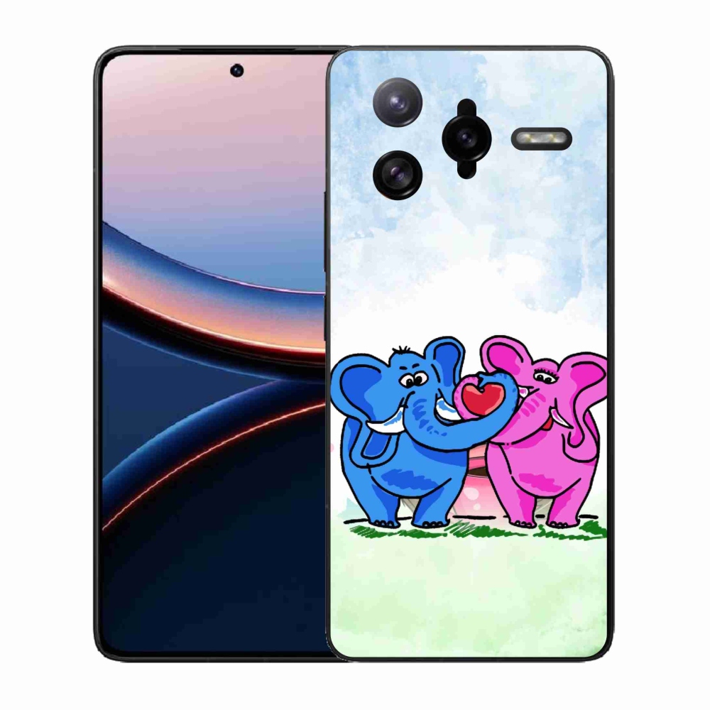Gelový kryt mmCase na Xiaomi Poco F7 Ultra - zamilovaní sloni