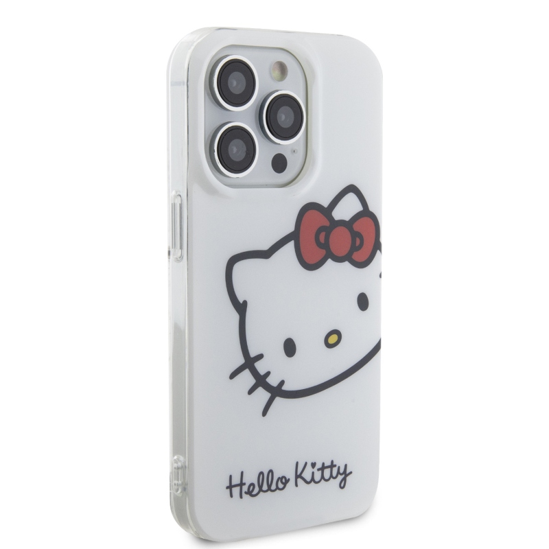 Hello Kitty IML Head Logo Zadní Kryt pro iPhone 13 Pro White 