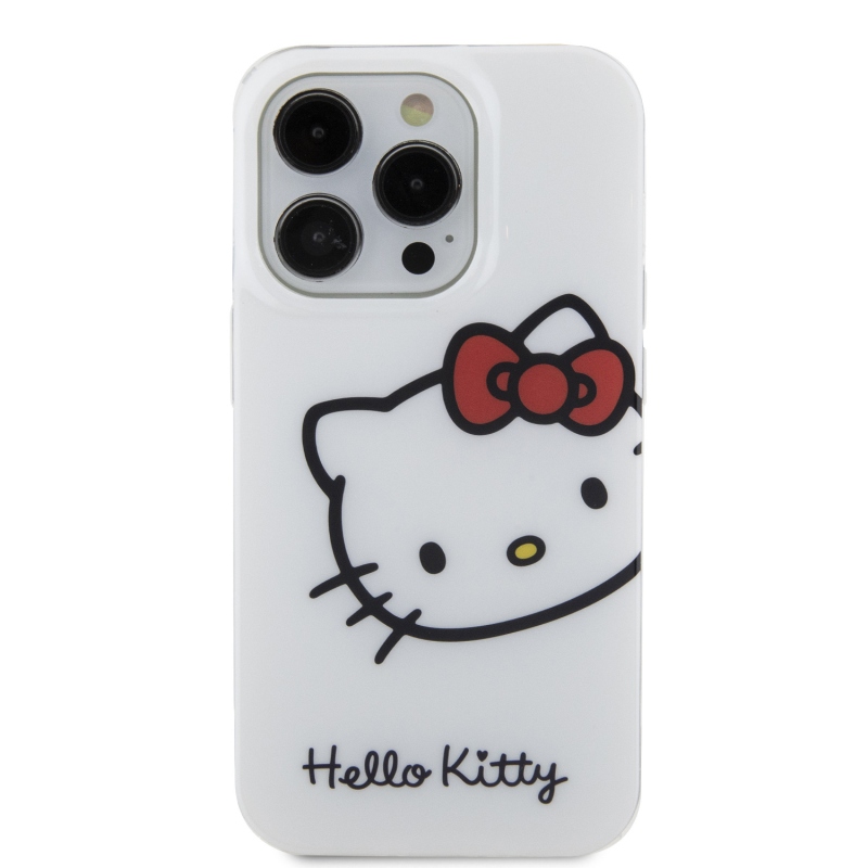 Hello Kitty IML Head Logo Zadní Kryt pro iPhone 13 Pro White 