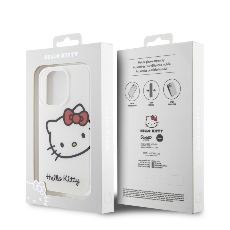 Hello Kitty IML Head Logo Zadní Kryt pro iPhone 13 Pro White 