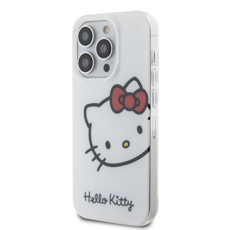 Hello Kitty IML Head Logo Zadní Kryt pro iPhone 13 Pro White 