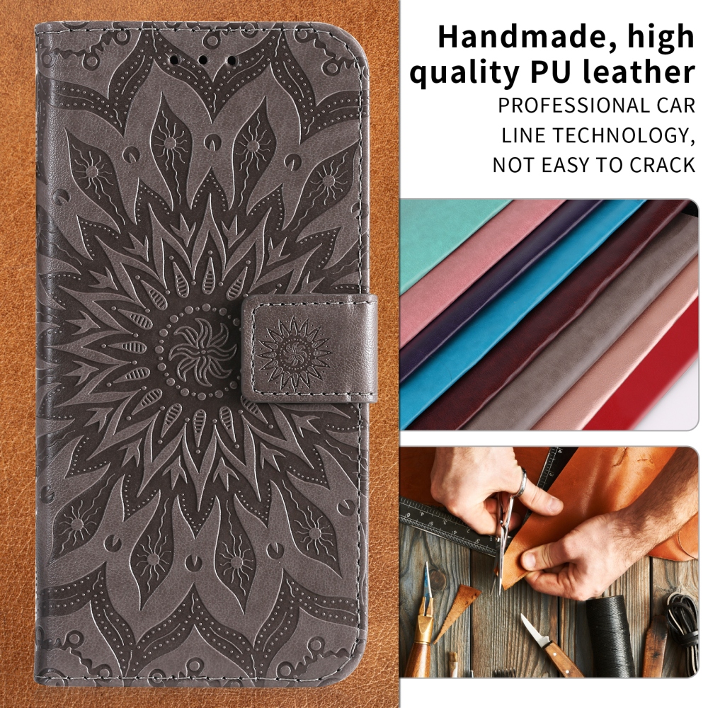 Sunflower knížkové pouzdro na Xiaomi Redmi 15C 4G/5G (173mm) - šedé