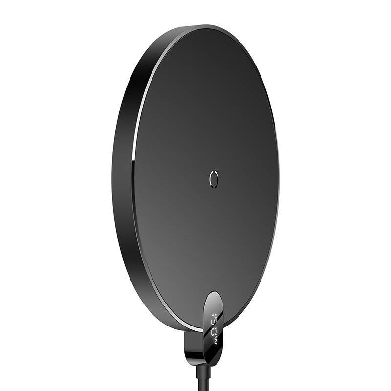 Baseus Digital LED Displej Gen 2 Bezdrátová Nabíječka 15W Black