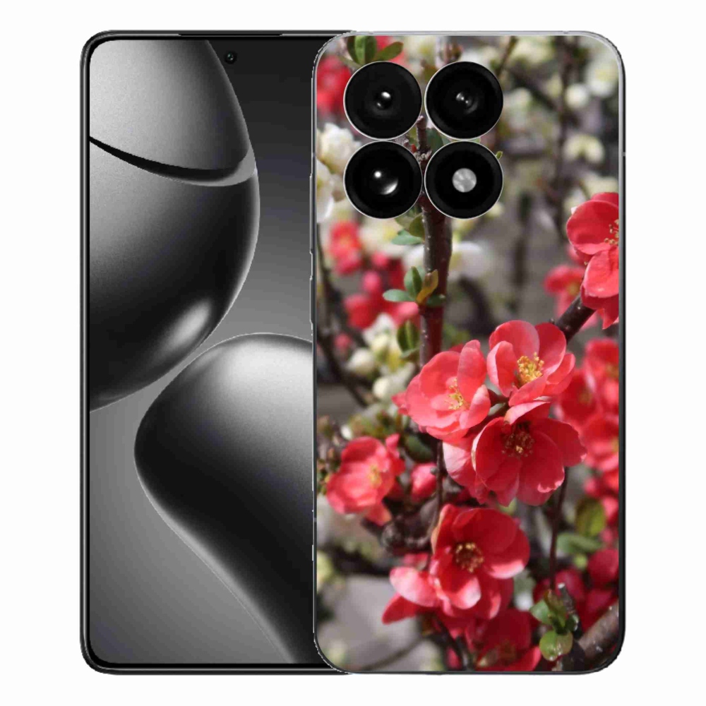 Gelový kryt mmCase na Xiaomi 15T - červené květy