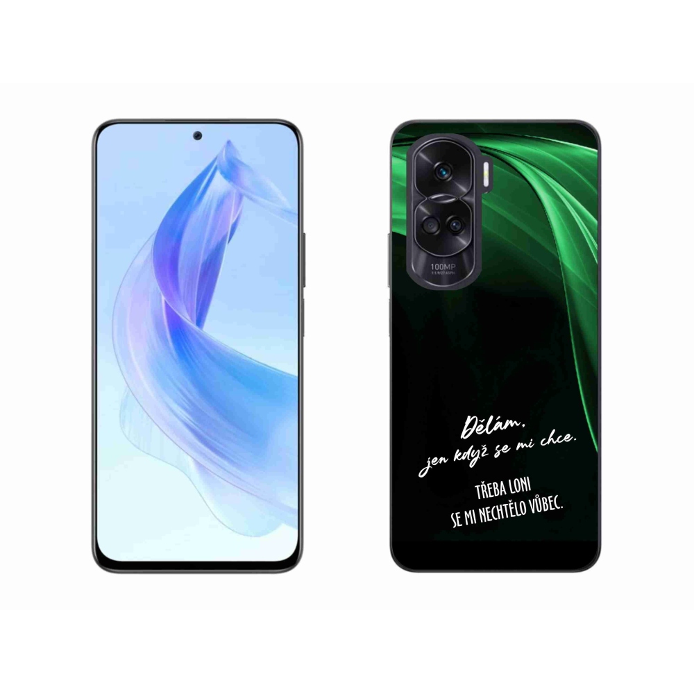Gelový kryt mmCase na Honor 90 Lite - vtipný text 12 černé pozadí