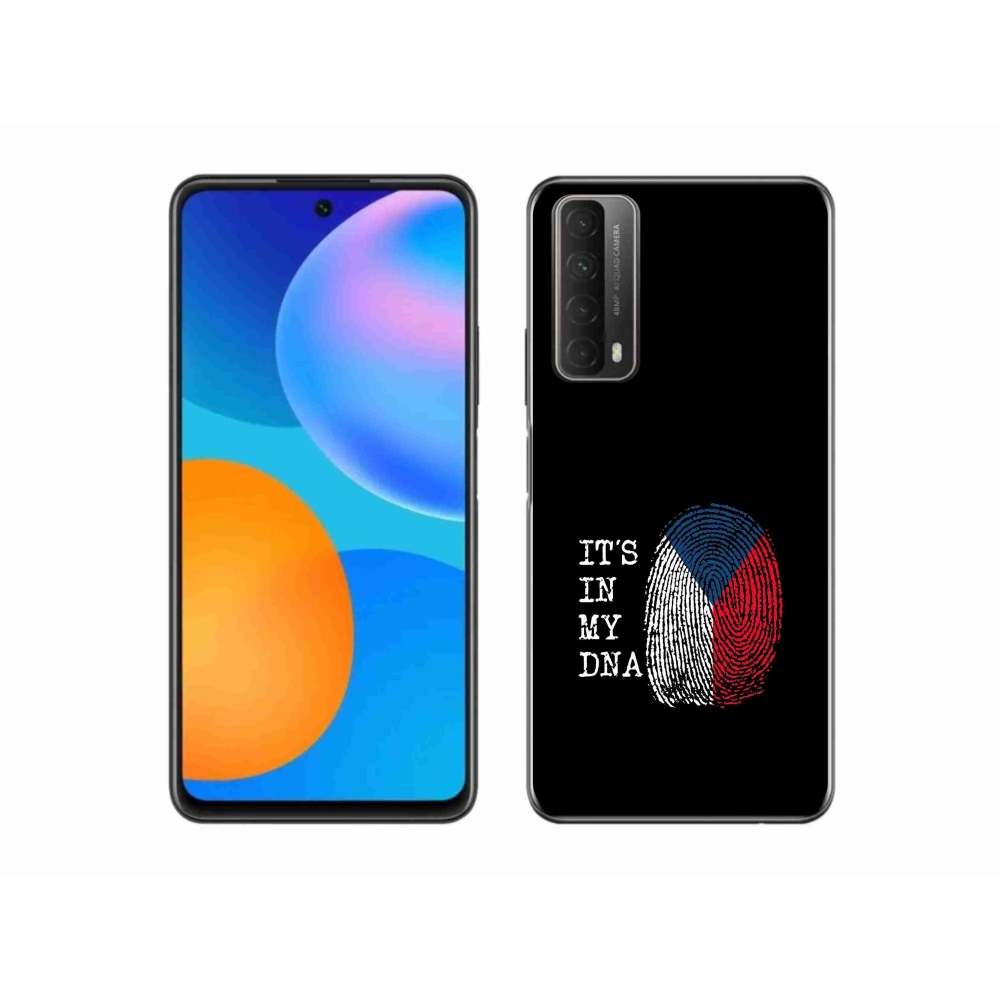 Gelový kryt mmCase na Huawei P Smart (2021) - vlajka otisk prstu černé pozadí