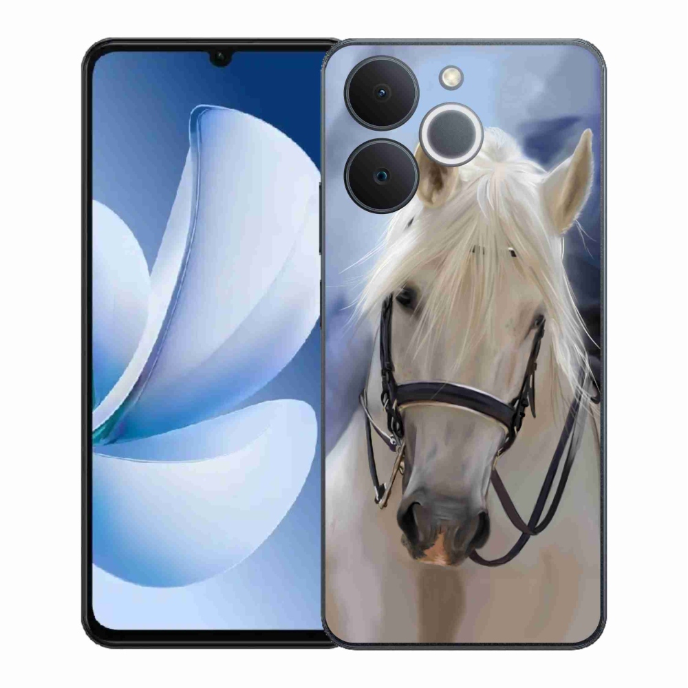 Gelový kryt mmCase na Realme Note 70T - bílý kůň