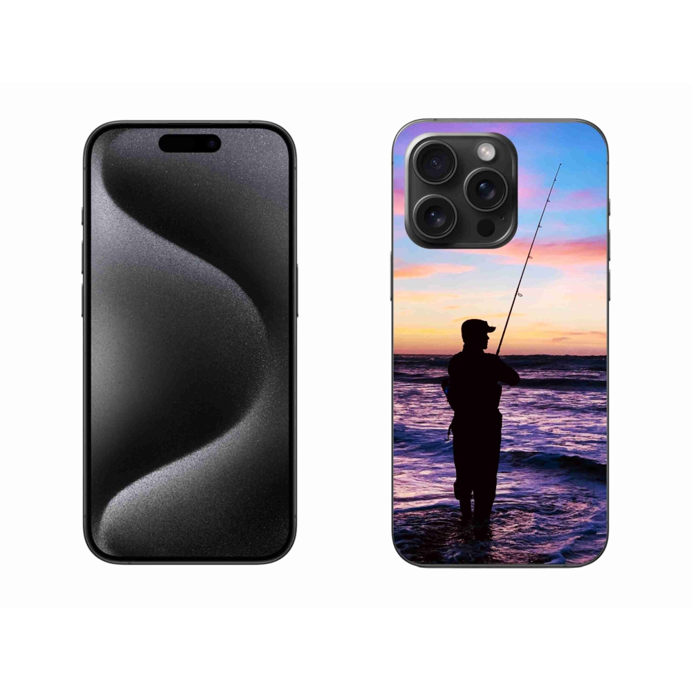 Gelový kryt mmCase na iPhone 15 Pro Max - rybaření 1