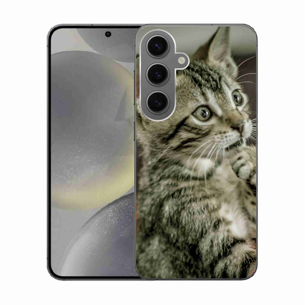 Gelový kryt mmCase na Samsung Galaxy S24 - roztomilá kočka