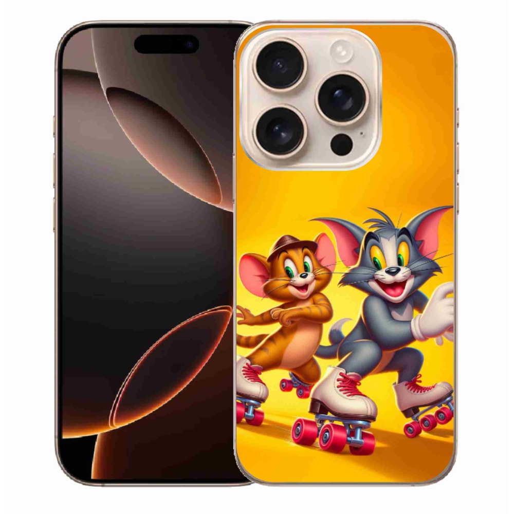 Gelový kryt mmCase na iPhone 16 Pro Max - tom a jerry