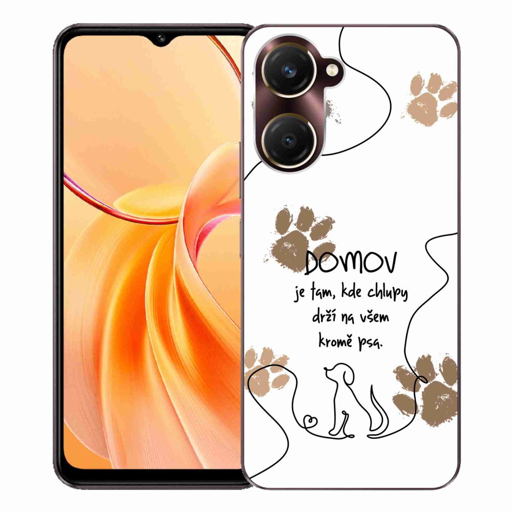 Gelový kryt mmCase na Vivo Y28s 5G - psí motiv bílé pozadí
