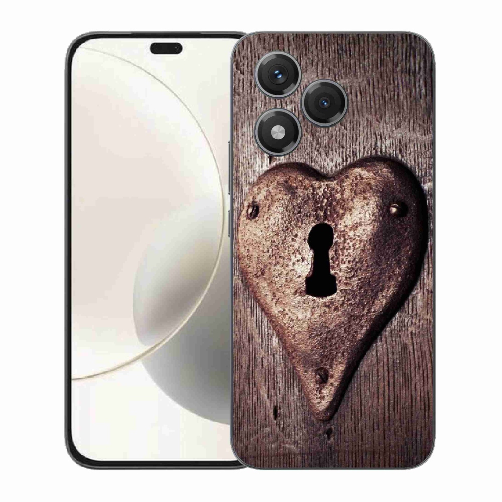 Gelový kryt mmCase na Honor 400 Lite - zámek ve tvaru srdce
