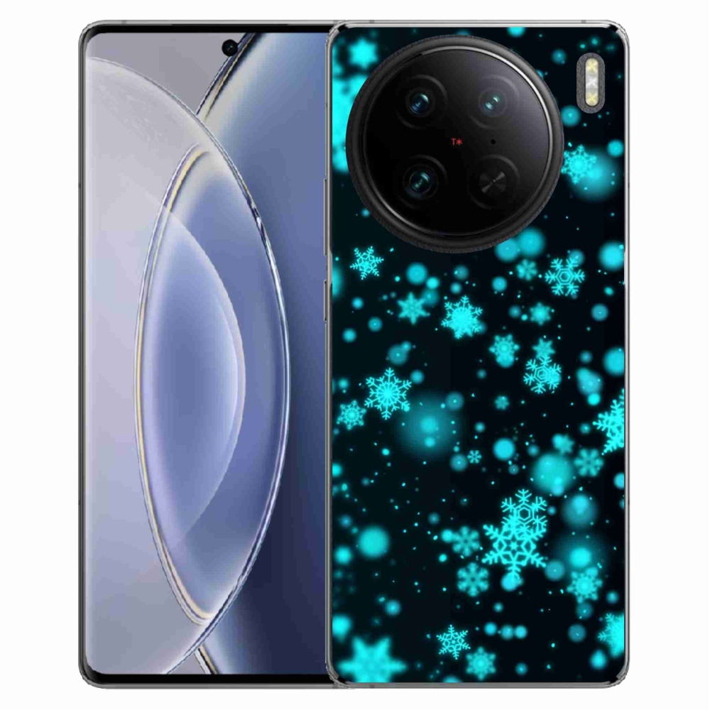 Gelový kryt mmCase na Vivo X90 Pro - sněhové vločky 1