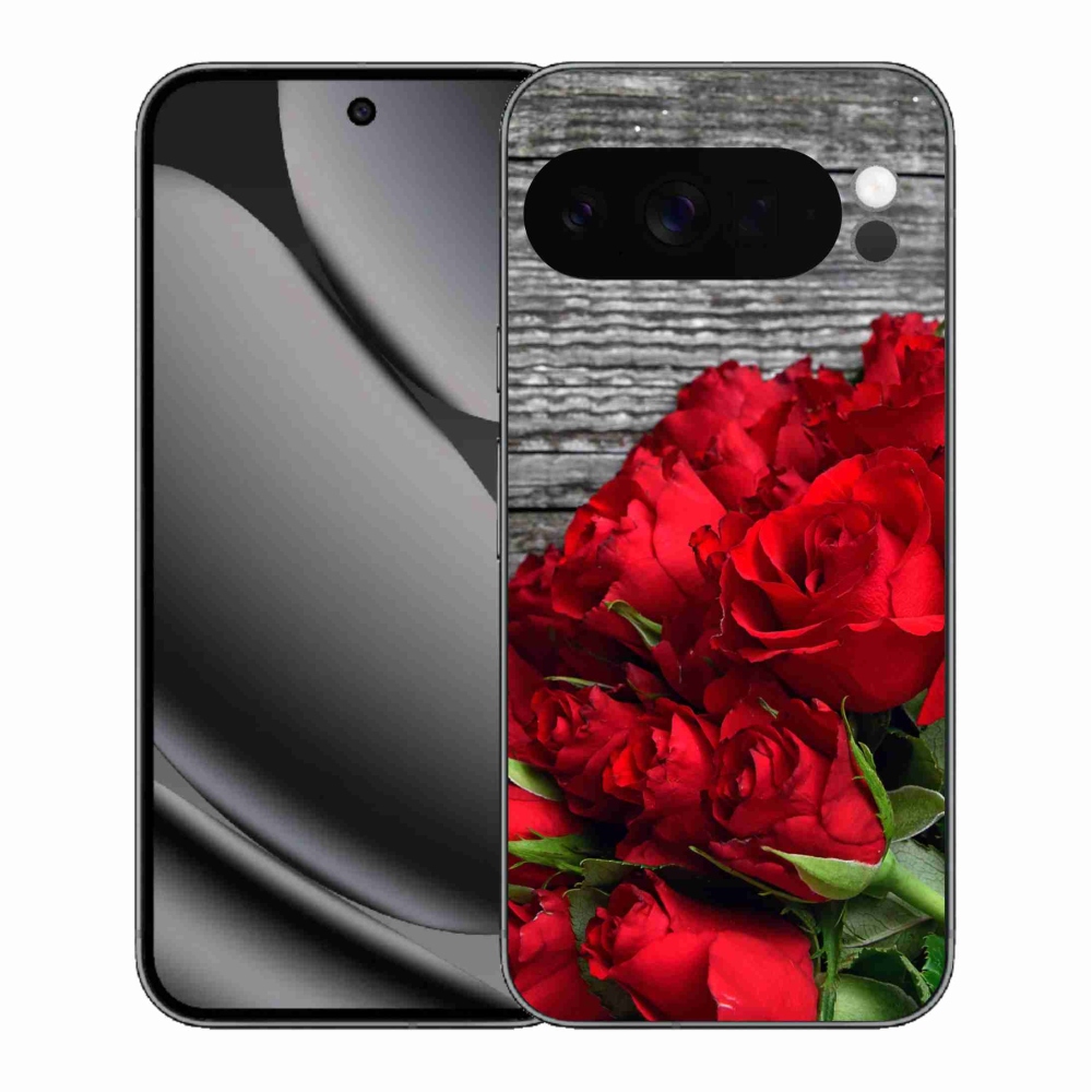 Gelový kryt mmCase na Google Pixel 10 Pro XL - červené růže