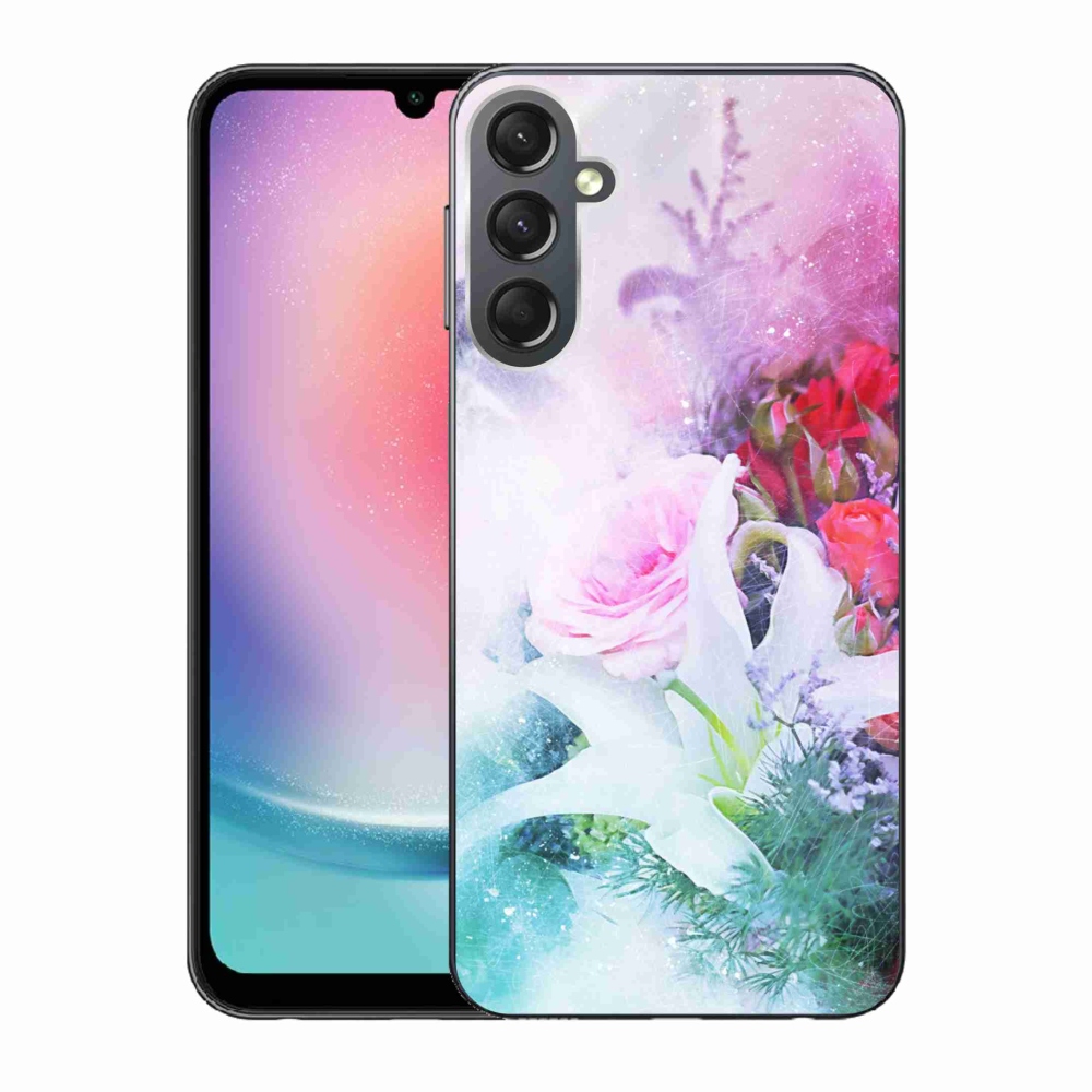 Gelový kryt mmCase na Samsung Galaxy A24 - květiny 4