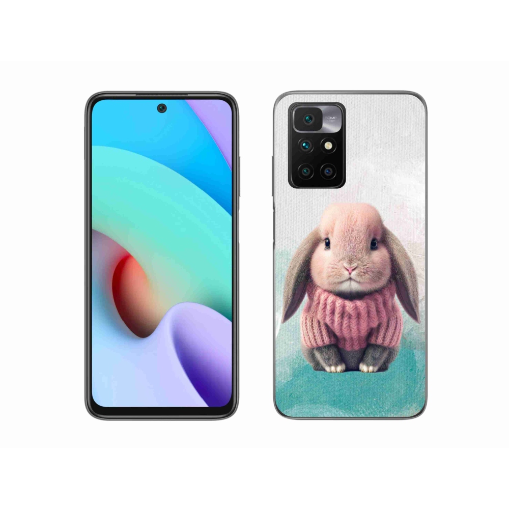 Gelový kryt mmCase na Xiaomi Redmi 10/Redmi 10 (2022) - králíček ve svetru